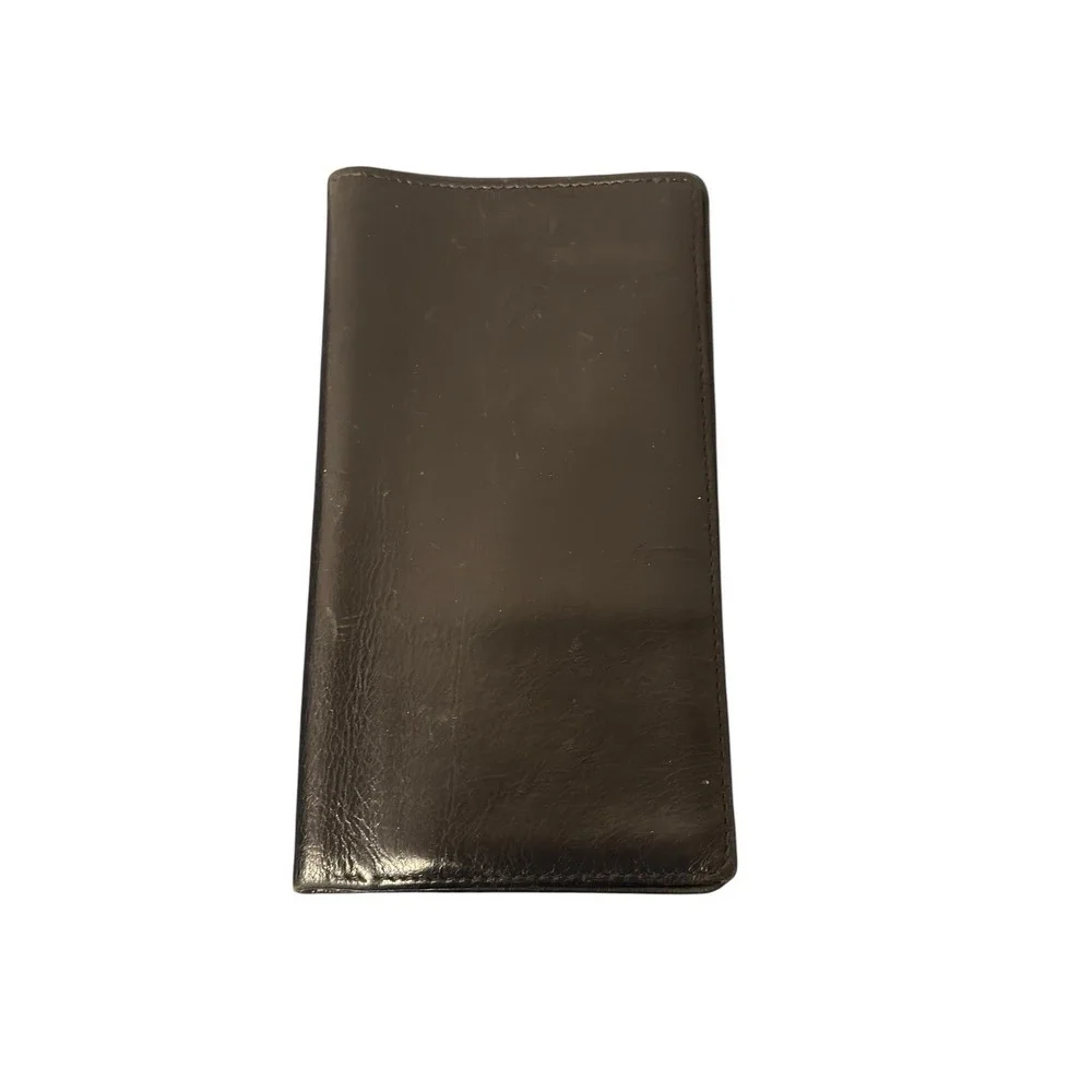 Exeter Men's Black Bifold Wallet w/ ID Window, Credit Card Slots Italian Leather